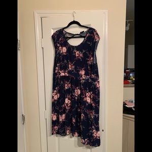 Navy floral dress